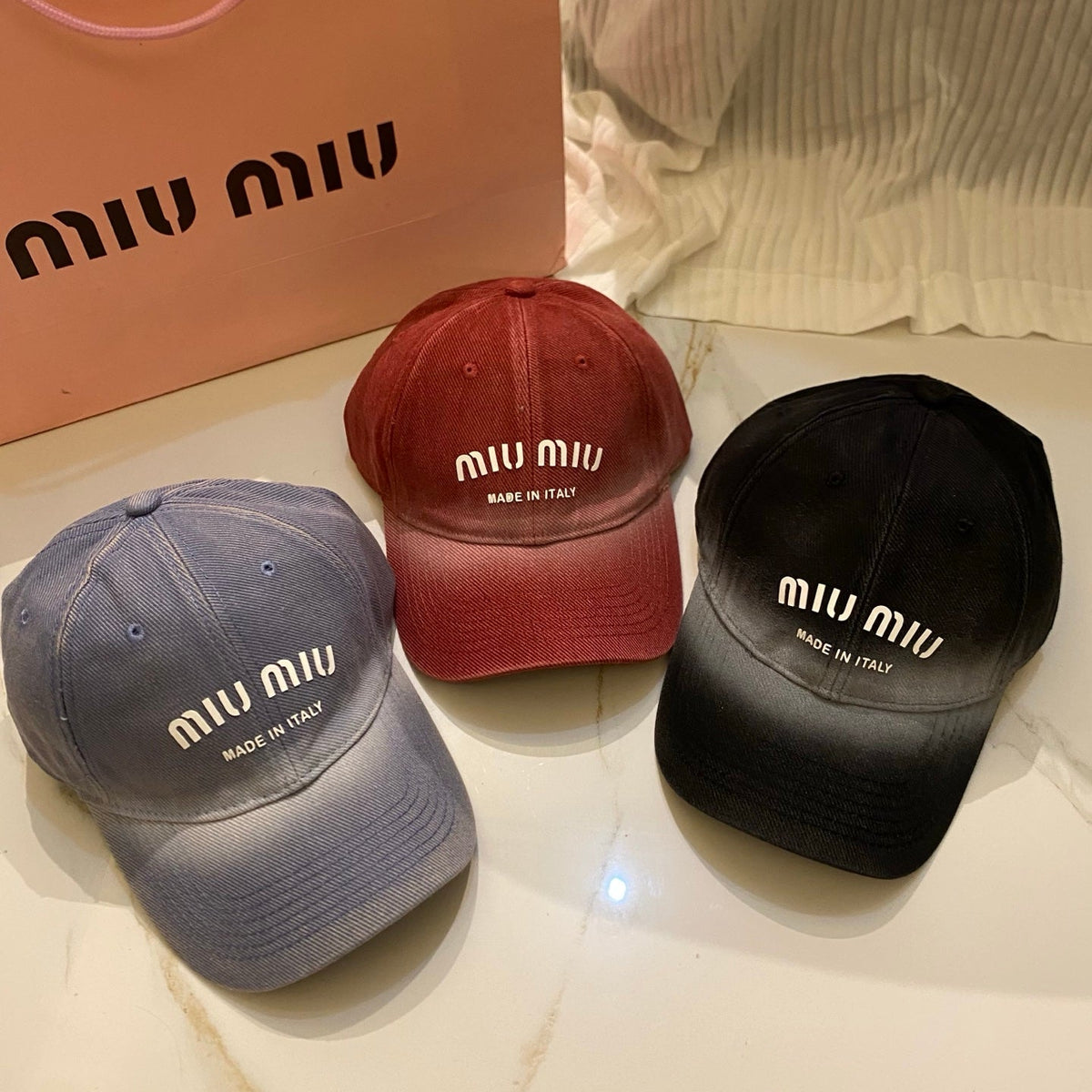 Miu Miu Gradient Washed Baseball Cap